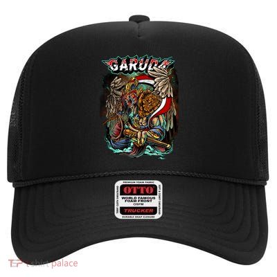 Eagle Holding Knife High Crown Mesh Back Trucker Hat