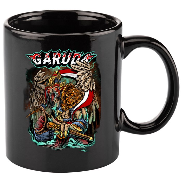 Eagle Holding Knife 11oz C Handle Ceramic Mug