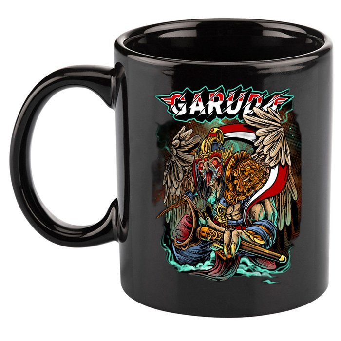 Eagle Holding Knife 11oz C Handle Ceramic Mug