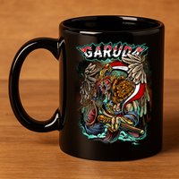 Eagle Holding Knife 11oz C Handle Ceramic Mug
