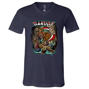 Eagle Holding Knife V-Neck T-Shirt