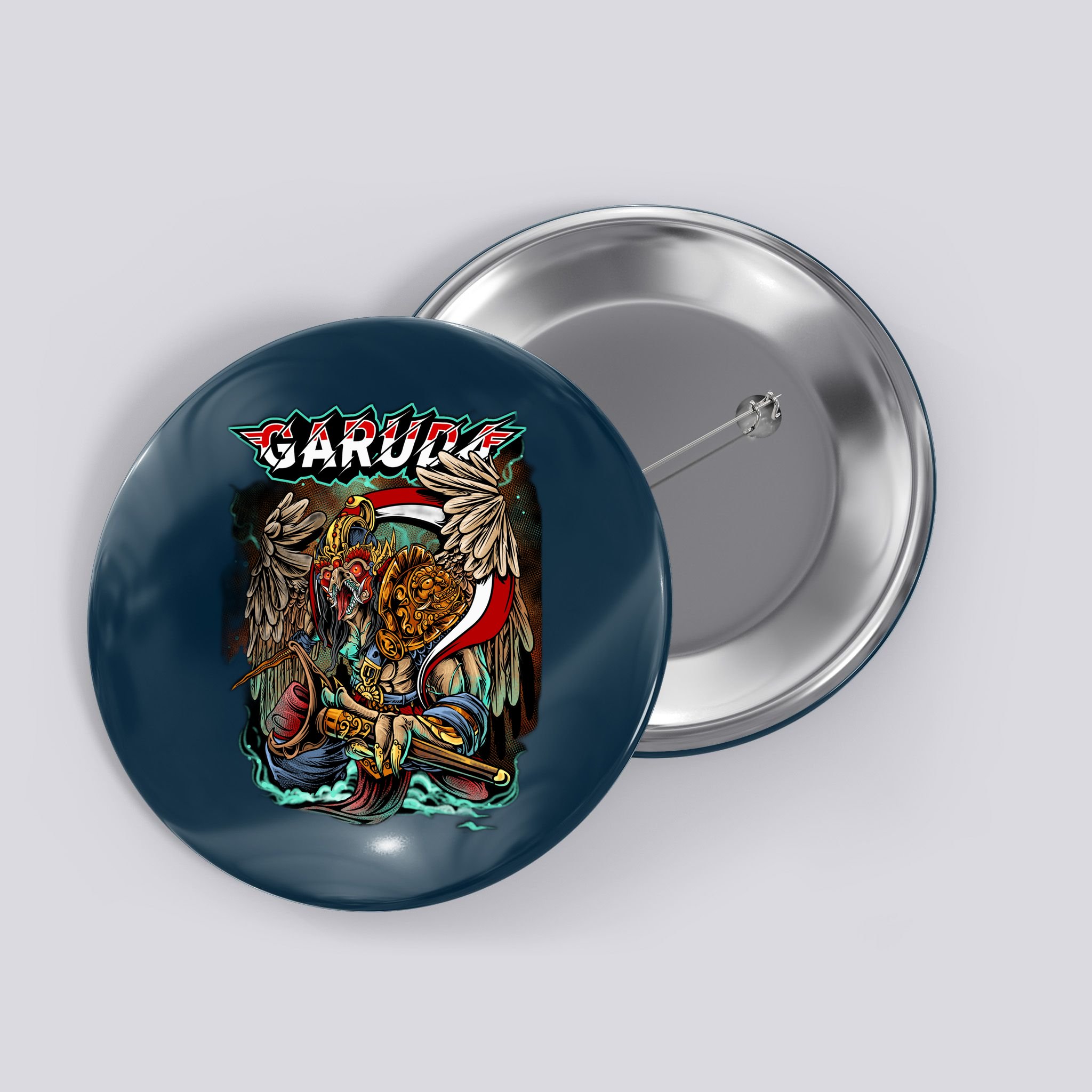 Eagle Holding Knife Button