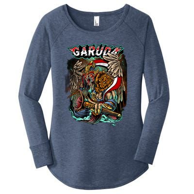 Eagle Holding Knife Women's Perfect Tri Tunic Long Sleeve Shirt