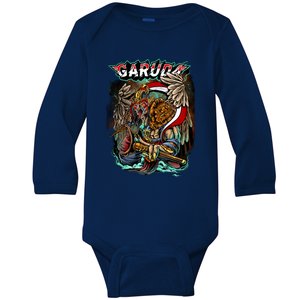 Eagle Holding Knife Baby Long Sleeve Bodysuit