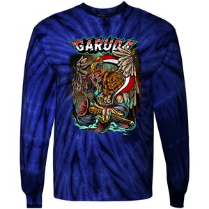 Eagle Holding Knife Tie-Dye Long Sleeve Shirt