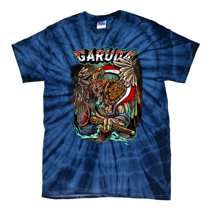 Eagle Holding Knife Tie-Dye T-Shirt