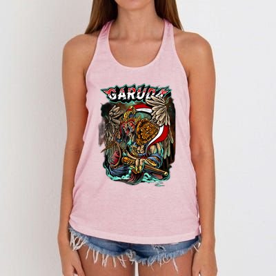 Eagle Holding Knife Women's Knotted Racerback Tank