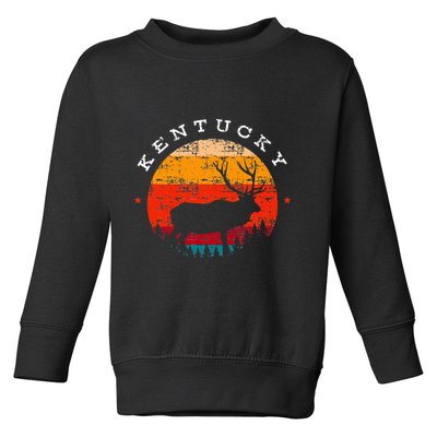 Elk Hunting Kentucky Souvenir Hunting Deer Toddler Sweatshirt