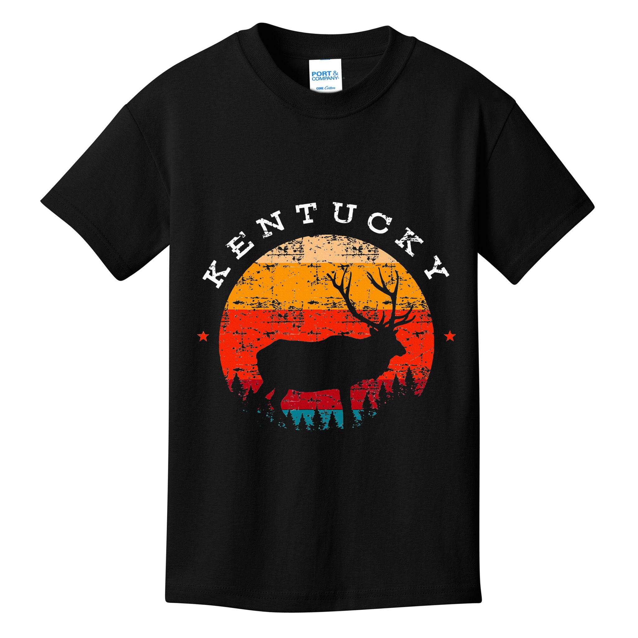 Elk Hunting Kentucky Souvenir Hunting Deer Kids T-Shirt