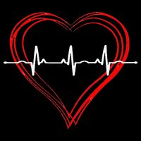 EKG Heartbeat Love Cardiogram Hollow ECG Heart Tank Top