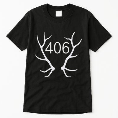 Elk Hunting Montana 406 Apparel Tall T-Shirt
