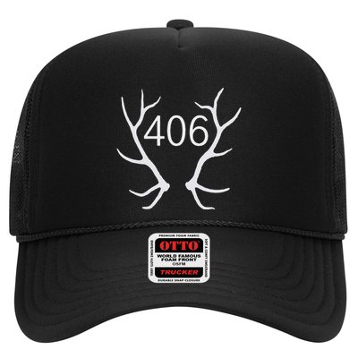 Elk Hunting Montana 406 Apparel Trucker Hat