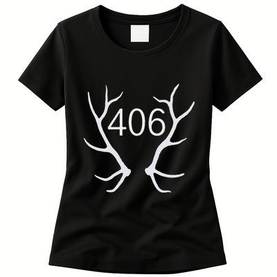 Elk Hunting Montana 406 Apparel Womens T-Shirt
