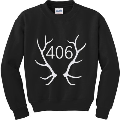 Elk Hunting Montana 406 Apparel Kids Sweatshirt
