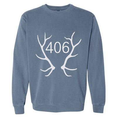 Elk Hunting Montana 406 Apparel Garment-Dyed Sweatshirt