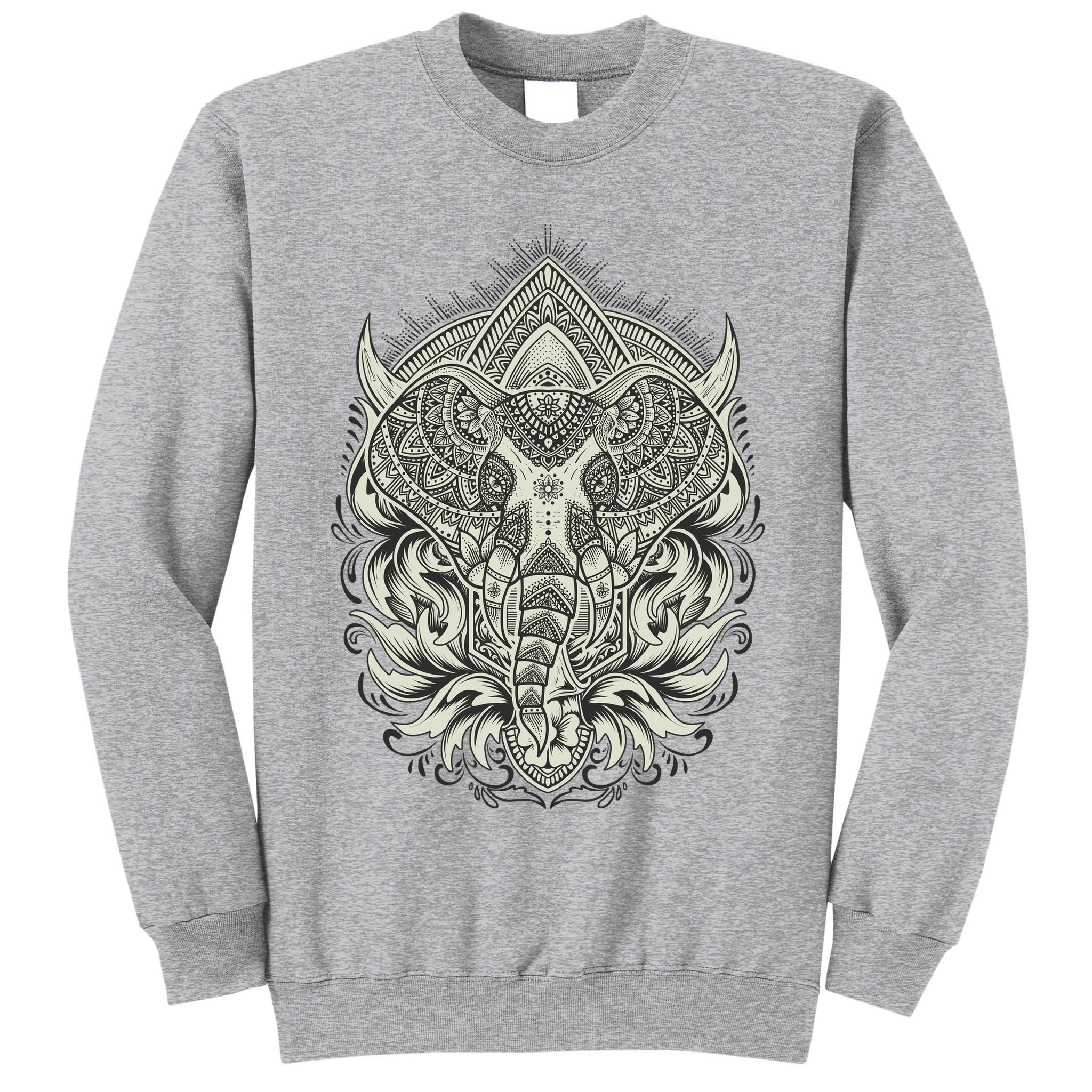 Elephant Head Mandala Tall Sweatshirt