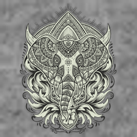 Elephant Head Mandala Tall Sweatshirt