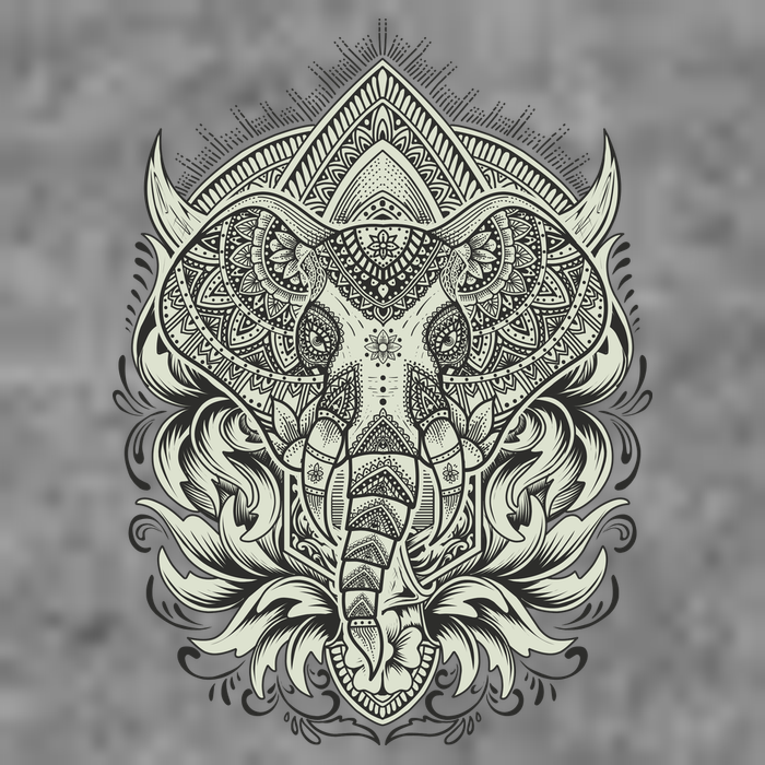 Elephant Head Mandala Tall Sweatshirt