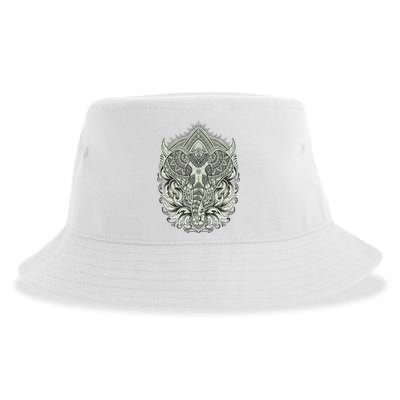 Elephant Head Mandala Sustainable Bucket Hat