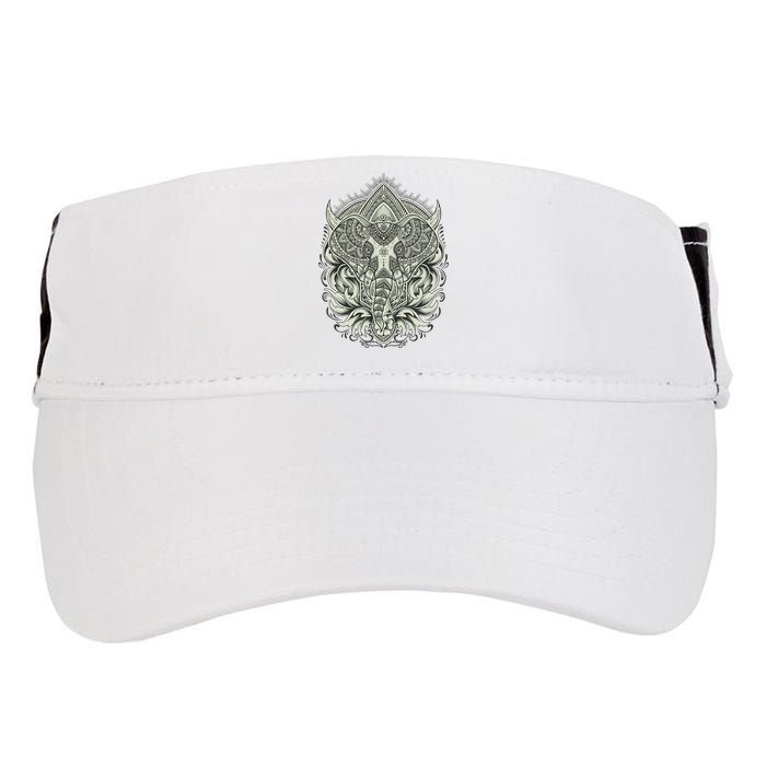 Elephant Head Mandala Adult Drive Performance Visor
