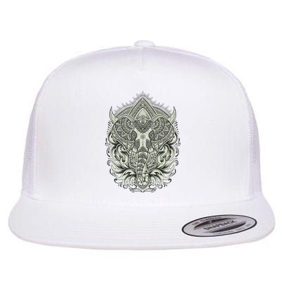 Elephant Head Mandala Flatbill Hat