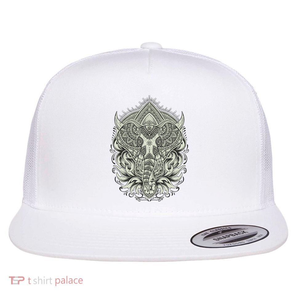 Elephant Head Mandala Flatbill Hat