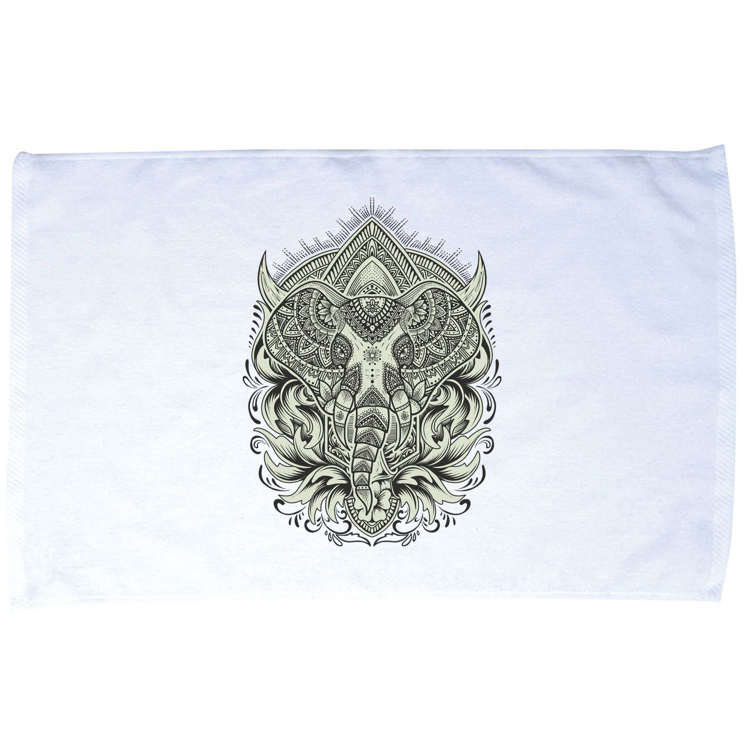 Elephant Head Mandala Microfiber Hand Towel