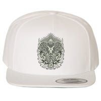 Elephant Head Mandala Wool Snapback Cap