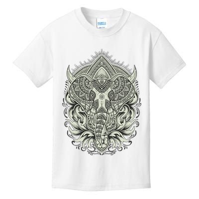 Elephant Head Mandala Kids T-Shirt