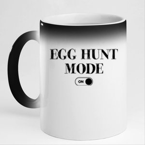 Egg Hunt Mode On Funny Easter 11oz Black Color Changing Mug