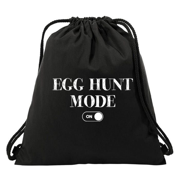 Egg Hunt Mode On Funny Easter Drawstring Bag