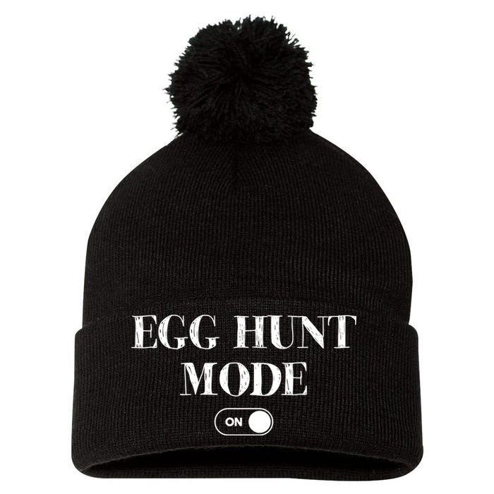 Egg Hunt Mode On Funny Easter Pom Pom 12in Knit Beanie