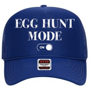 Egg Hunt Mode On Funny Easter High Crown Mesh Back Trucker Hat