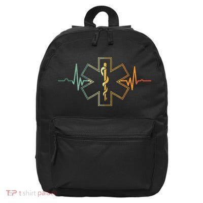 Emt Heartbeat Medical Worker First Responder Health Worker 16 in Basic Backpack
