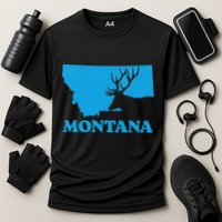 Elk Hunting Montana Deer Elk Hunter Mt State Cooling Performance Crew T-Shirt