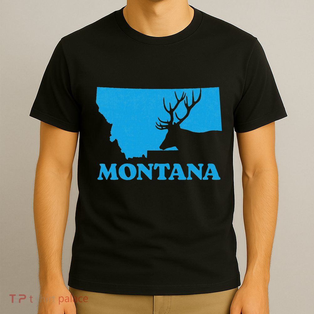 Elk Hunting Montana Deer Elk Hunter Mt State T-Shirt