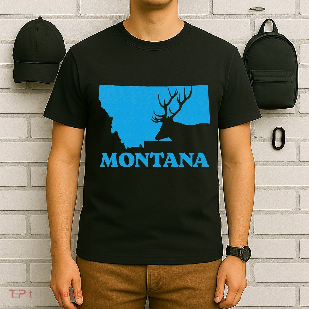 Elk Hunting Montana Deer Elk Hunter Mt State T-Shirt