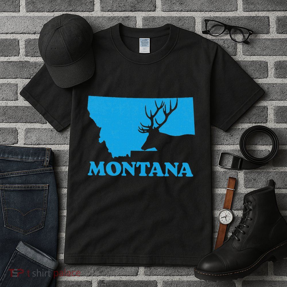 Elk Hunting Montana Deer Elk Hunter Mt State Tall T-Shirt