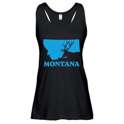 Elk Hunting Montana Deer Elk Hunter Mt State Ladies Essential Flowy Tank
