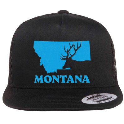 Elk Hunting Montana Deer Elk Hunter Mt State Flatbill Hat