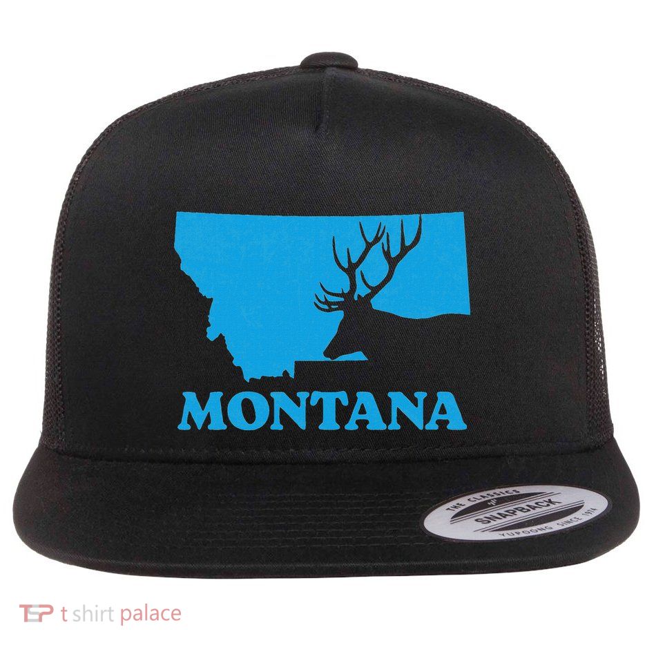 Elk Hunting Montana Deer Elk Hunter Mt State Flatbill Hat