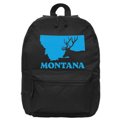 Elk Hunting Montana Deer Elk Hunter Mt State 16 in Basic Backpack