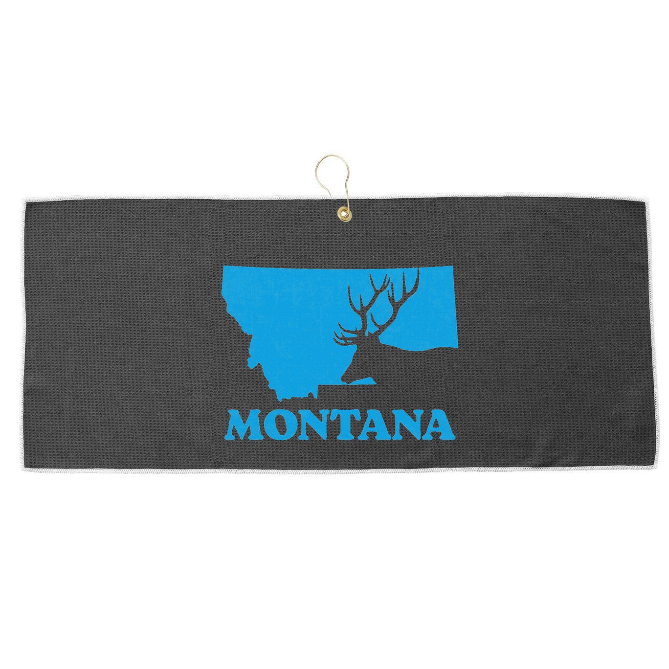Elk Hunting Montana Deer Elk Hunter Mt State Large Microfiber Waffle Golf Towel