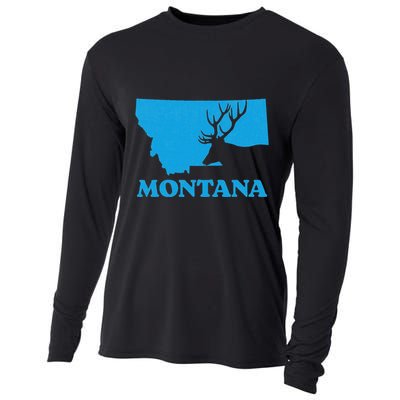Elk Hunting Montana Deer Elk Hunter Mt State Cooling Performance Long Sleeve Crew