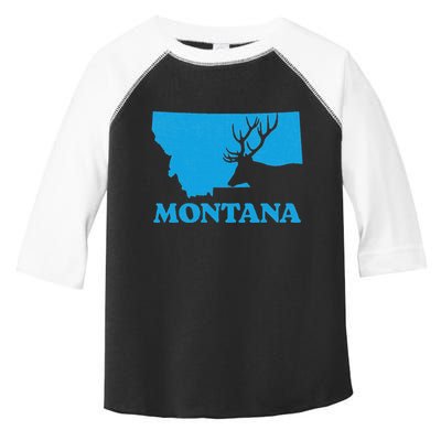 Elk Hunting Montana Deer Elk Hunter Mt State Toddler Fine Jersey T-Shirt