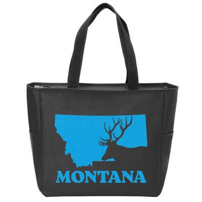 Elk Hunting Montana Deer Elk Hunter Mt State Zip Tote Bag
