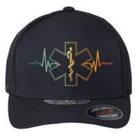 EMT Heartbeat Medical Worker First Responder Health Worker Flexfit Unipanel Trucker Cap