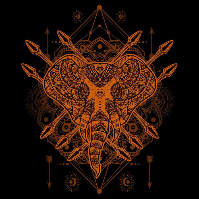 Elephant Head Mandala Impact Tech Backpack