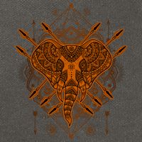 Elephant Head Mandala Cotton Canvas Backpack