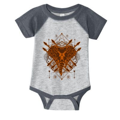 Elephant Head Mandala Infant Baby Jersey Bodysuit